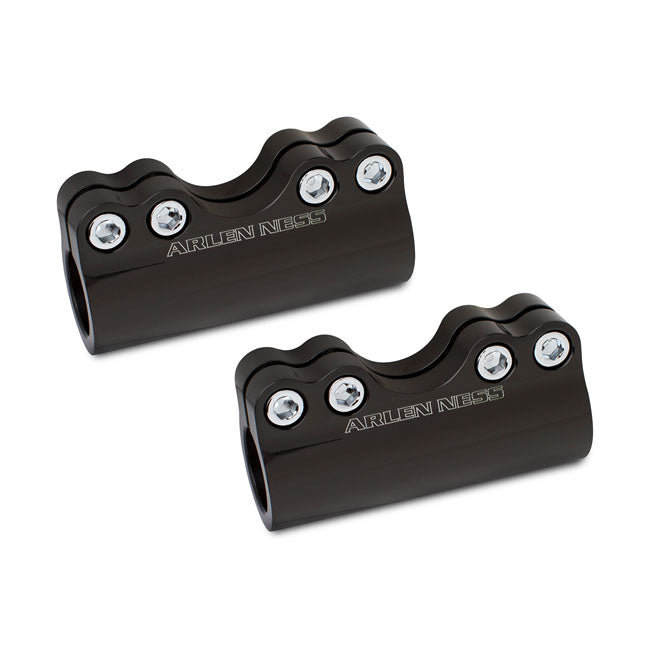Ness Molular Billet Handlebar Clamp Black 1-1/4" For Harley-Davidson