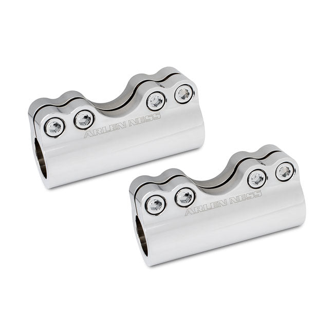 Ness Molular Billet Handlebar Clamp Chrome 1-1/4" For Harley-Davidson