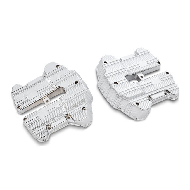 Ness 10-Gauge Rocker Box Covers Chrome For Harley-Davidson