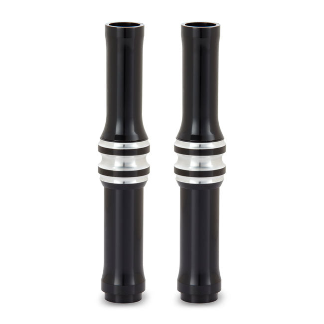 Ness 10-Gauge Pushrod Covers Black For Harley-Davidson