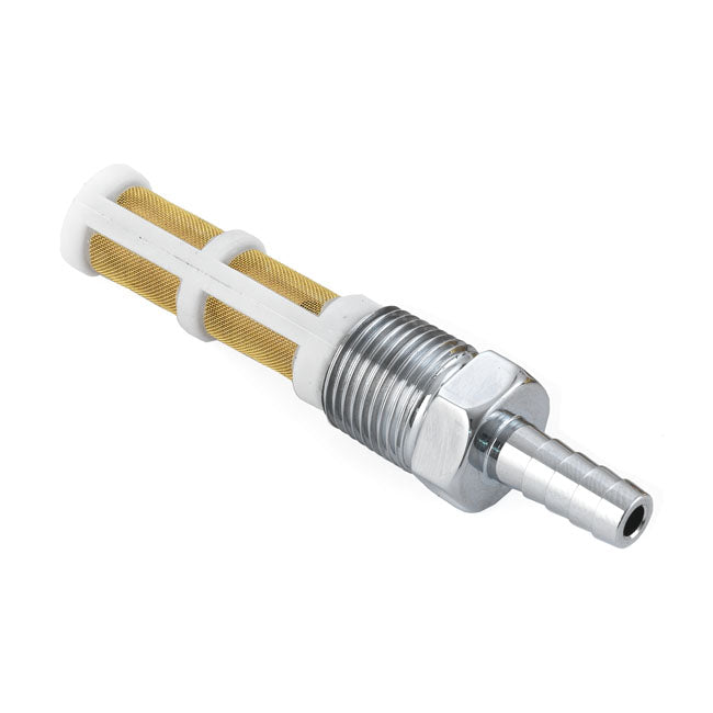 K-Tech Brass 3/8 Npt Custom Fuel Line Fitting Chrome For Harley-Davidson