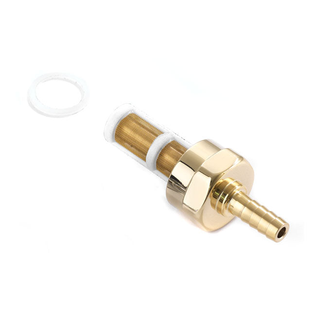 K-Tech Brass M22x1 Custom Fuel Line Fitting Polished For Harley-Davidson
