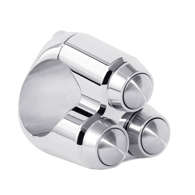 Motone, Micro Switch With 3 Buttons. Chrome