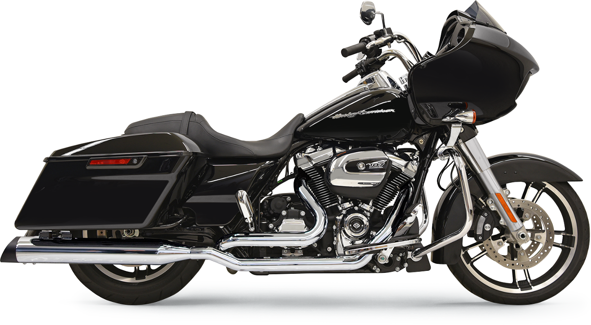 BASSANI XHAUST TRUE-DUAL DOWN UNDER HEADPIPES FOR HARLEY-DAVIDSON 2017 - 2019 Chrome True-Dual Down Under Header Pipes