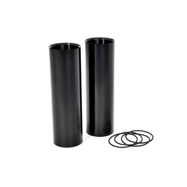 Killer Custom Smooth Upper Fork Covers Black For Harley-Davidson