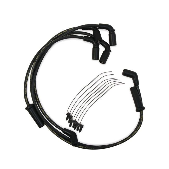 Accel 8mm S/S Spiral Core Wire Black For Harley-Davidson