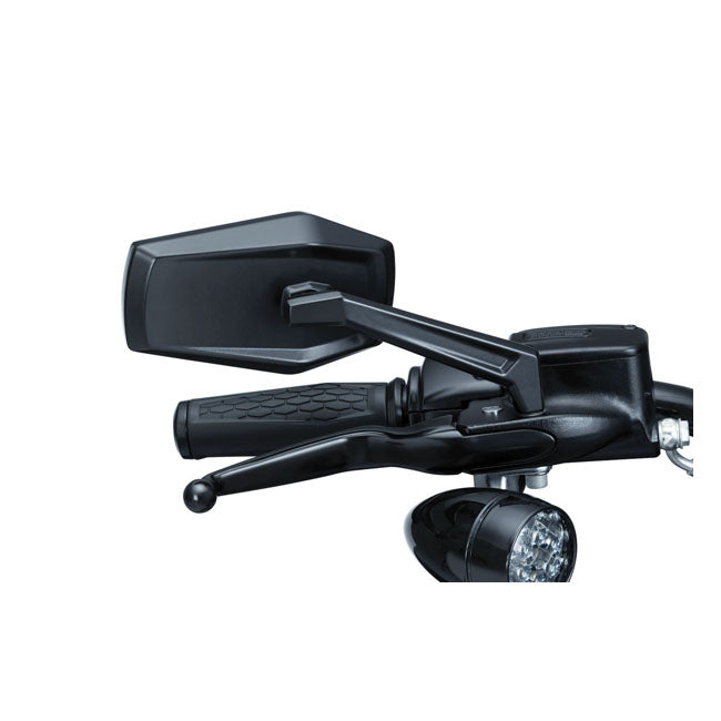 Kuryakyn Hex Mirrors Satin Black Ece For Harley-Davidson