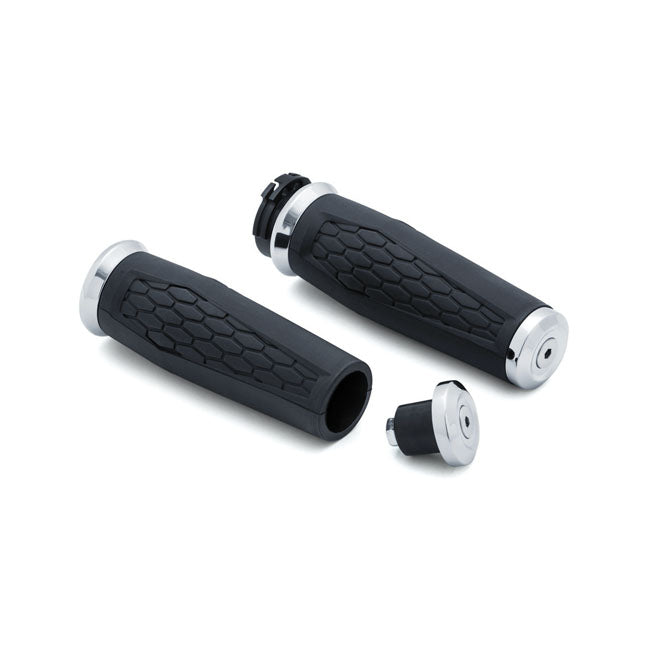 Kuryakyn Hex Grips Chrome For Harley-Davidson