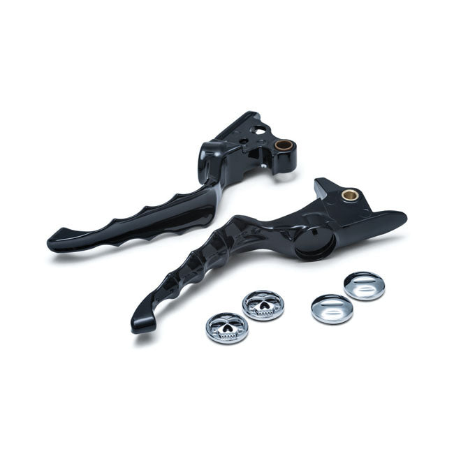 Kuryakyn Zombie Levers Gloss Black  For Harley-Davidson