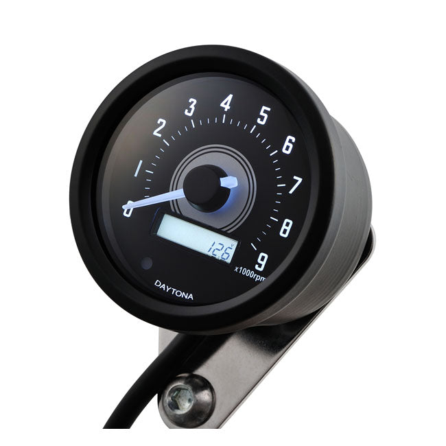Velona 60mm Tachometer Black 9000 Rpm For Harley-Davidson