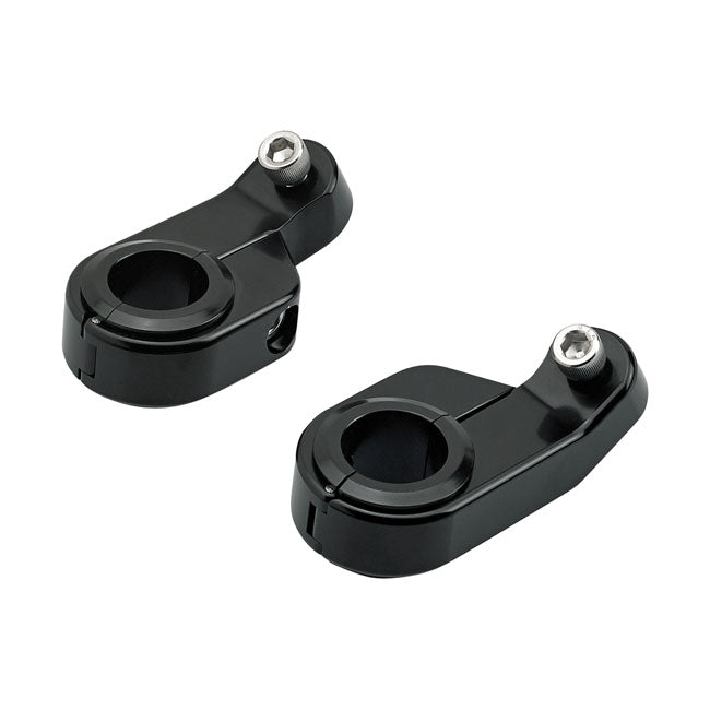 Biltwell, Angled O/S Speed Clamps Black For Harley-Davidson
