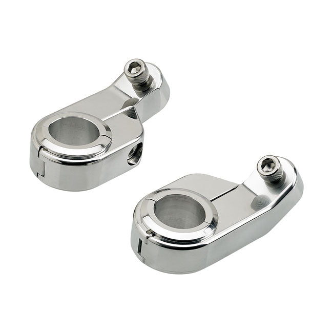 Biltwell, Angled O/S Speed Clamps Chrome For Harley-Davidson