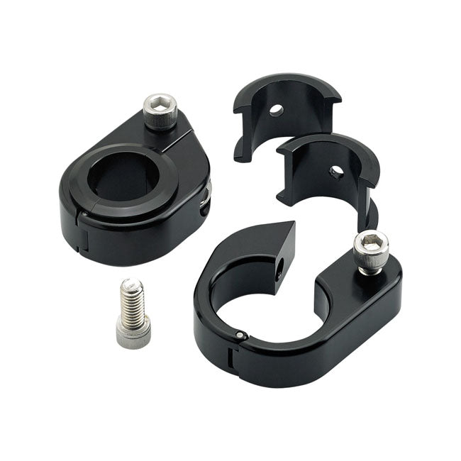 Biltwell, Straight O/S Speed Clamps Black For Harley-Davidson