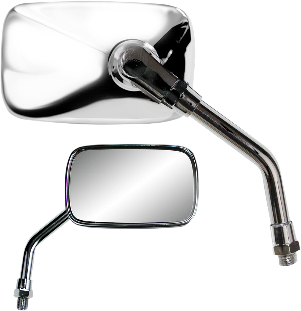 PARTS UNLIMITED MINI RECTANGULAR MIRRORS MIRROR PU MINI RECT. CHR