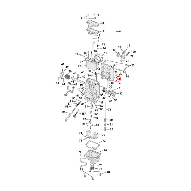 Mikuni Purge Port Rubber Cap For Harley-Davidson