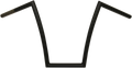 TODD'S CYCLE 1" DIAMETER STRIP HANDLEBARS HANDLEBAR 1"STRIP 14"FLBK