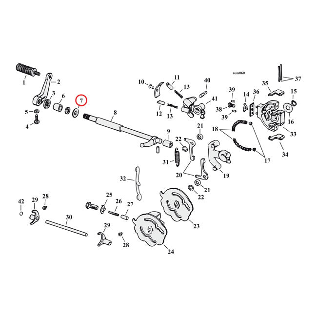 Trust Washer, Shifter Shaft For Harley-Davidson
