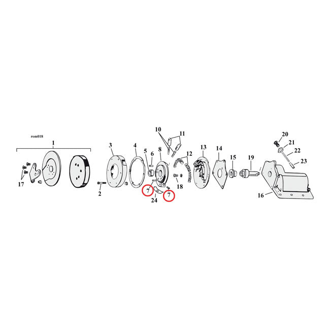 Roll Pin, Transm. Rachet Top For Harley-Davidson