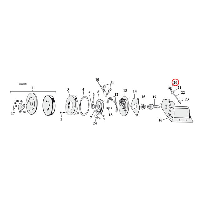 Cam Follower Retainer For Harley-Davidson