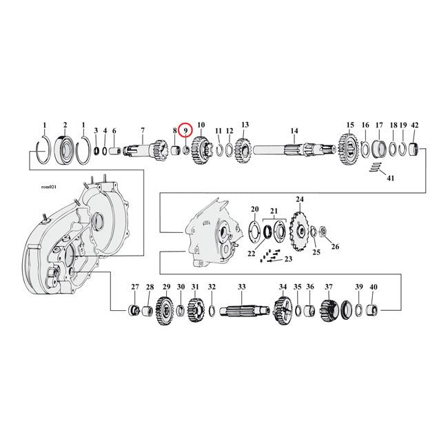 Thrust Washer, Mainshaft Left For Harley-Davidson