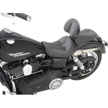 DOMINATOR SOLO SEATS AND PILLION PAD WITH BACKREST OPTION FOR HARLEY-DAVIDSON