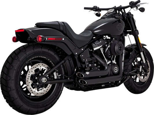 Matte Black Black Escalonado Escape System for Harley Davidson