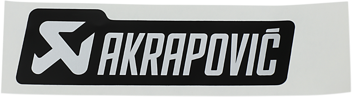 AKRAPOVIC REPLACEMENT PARTS STICKER AKRA BLK 135X40