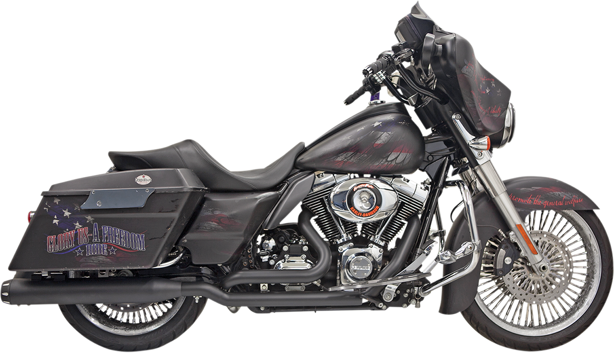 BASSANI XHAUST TRUE-DUAL DOWN UNDER SYSTEMS FOR HARLEY-DAVIDSON 2009 - 2013 Black True-Dual Down Under System