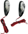 K&S TECHNOLOGIES LED FLUSH-MOUNT MINI MARKER LIGHTS MIN FLSHMNT W/BLT CRBN/RD