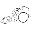 BLACK VINYL HANDLEBAR CABLE AND BRAKE LINE KITS FOR JAIL BARS FOR HARLEY-DAVIDSON