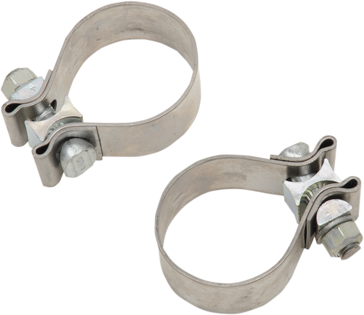 KHROME WERKS STAINLESS STEEL MUFFLER CLAMPS FOR HARLEY-DAVIDSON 1995 - 2013 Stainless Steel Muffler Clamps