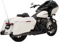 DRAG SPECIALTIES 4" SLIP-ON MUFFLERS WITH BILLET ALUMINUM END CAPS FOR HARLEY-DAVIDSON 2017 - 2019 Black/Black 4" Slip-On Mufflers