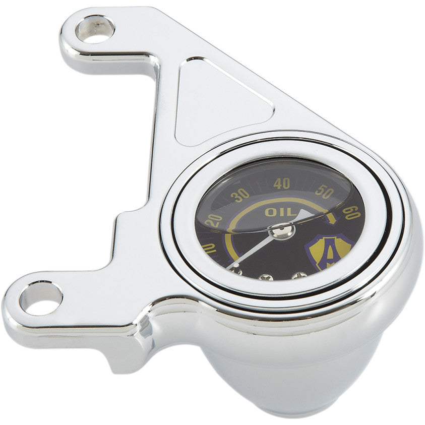 Arlen Ness 15-658 Chrome Oil Pressure Gauge Kit For Harley-Davidson Twin Cam