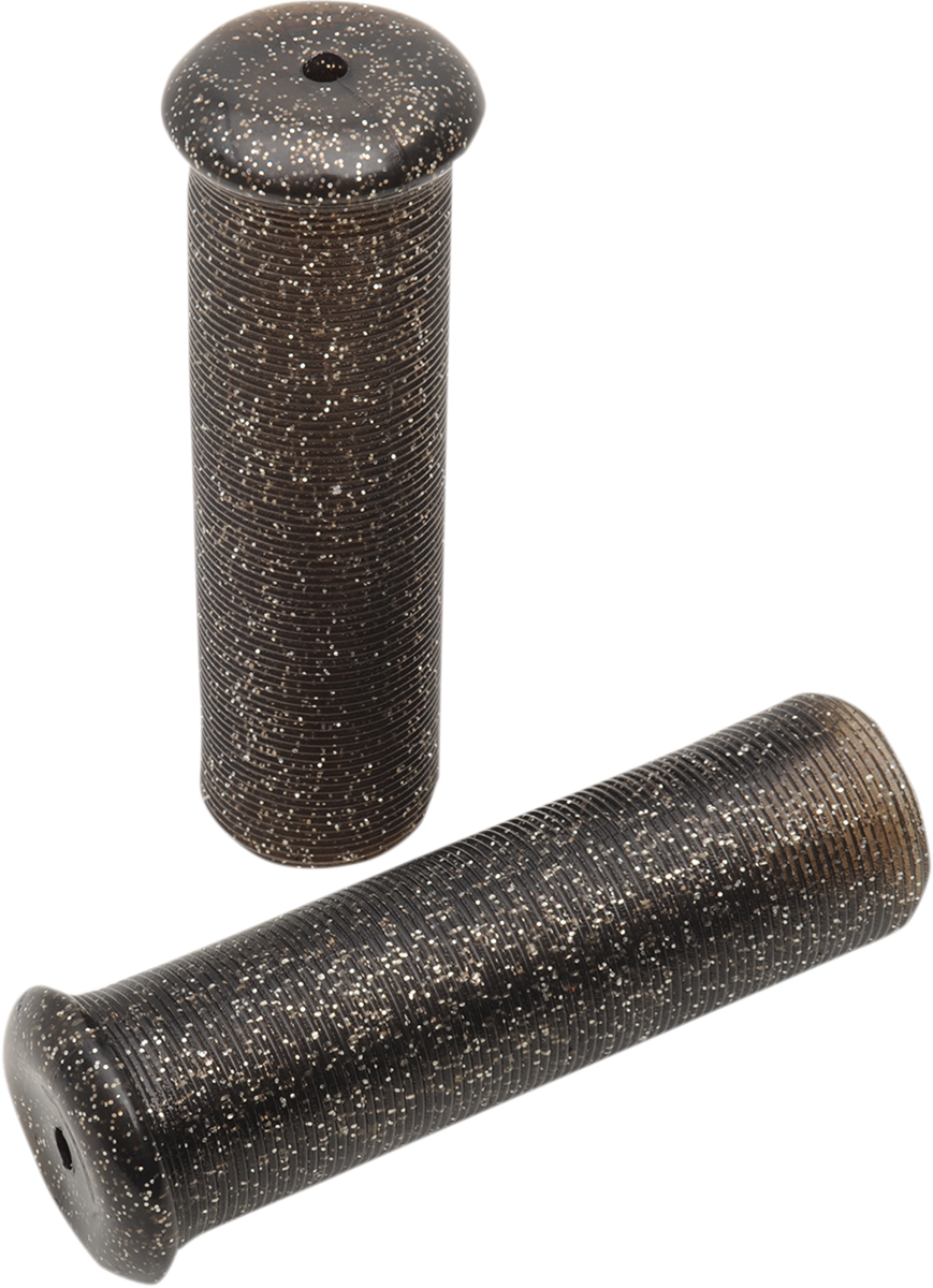 EMGO STAR FIRE FLAKE GRIPS GRIP RETRO METAL 7/8 BLK