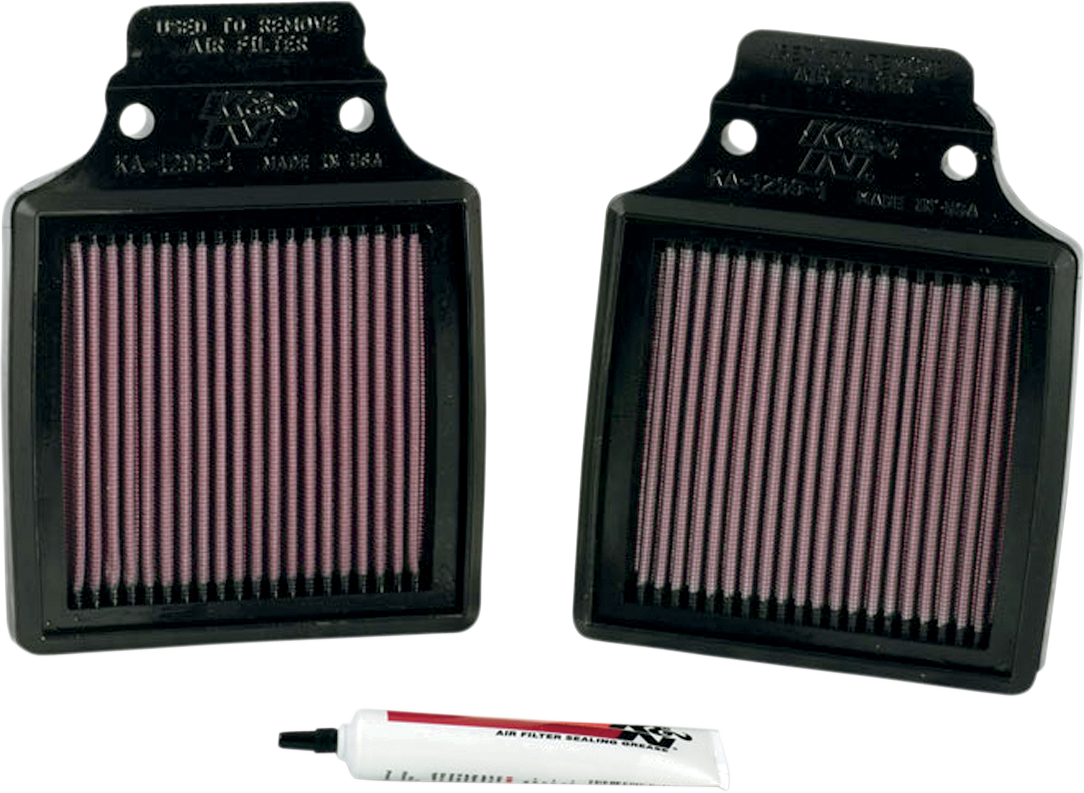 K & N HIGH-FLOW AIR FILTERS™ AIR FIL ZX12R (PAIR)