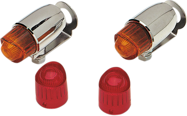 DRAG SPECIALTIES PONY MARKER LIGHTS REP LENS F/RND PONY  RED