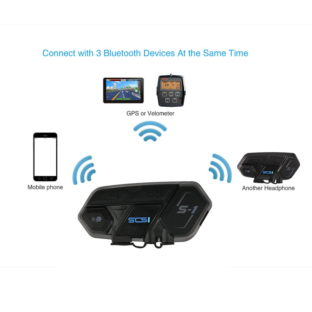 Intercomunicador Para Moto SCS S-1 Bluetooth