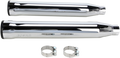 COBRA 3" SLIP-ON MUFFLERS WITH RACE-PRO TIPS FOR HARLEY-DAVIDSON 2009 - 2017 Chrome/Black 3" Race Pro Tip Slip-On Mufflers