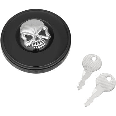 SCREW-IN LOCKING SKULL GAS CAPS FOR HARLEY-DAVIDSON