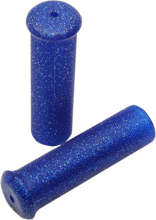 EMGO STAR FIRE FLAKE GRIPS GRIP RETRO METAL 7/8 BLU