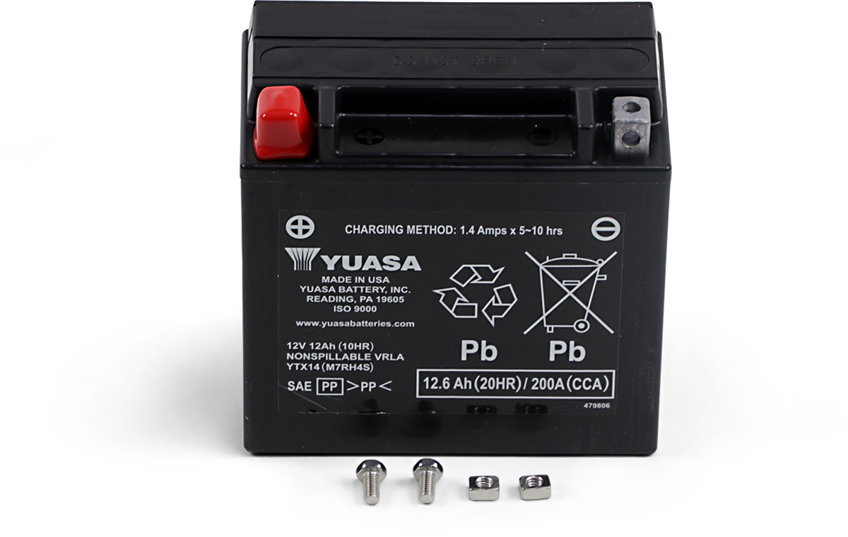 YUASA BATTERY APPLICATIONS CHART BATTERY FA YTX14