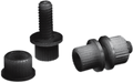 PARTS UNLIMITED NYLON LICENSE PLATE FASTENERS BOLT LICENSE 100PK BLACK