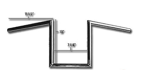 Jammer "Z" Bars - 10" breiter Lenker für Harley-Davidson®