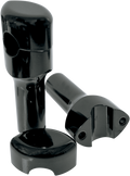 LA CHOPPERS RISERS FOR 1" HANDLEBARS RISERS 1" SMOOTH 4" BLK