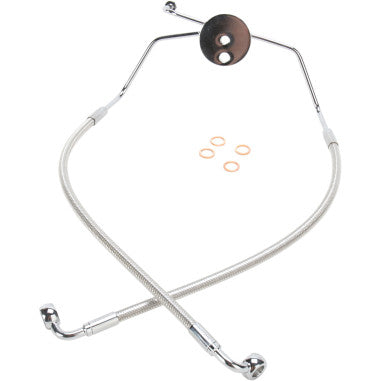 DESIGNER SERIES DOT BRAIDED NON-ABS FRONT BRAKE LINE KITS FOR HARLEY-DAVIDSON