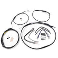 BLACK VINYL HANDLEBAR CABLE AND BRAKE LINE KITS FOR JAIL BARS FOR HARLEY-DAVIDSON