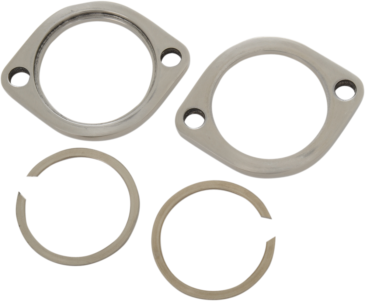 DRAG SPECIALTIES EXHAUST FLANGE KITS FOR HARLEY-DAVIDSON 2007 - 2019 Polished Stainless Exhaust Flange Kit