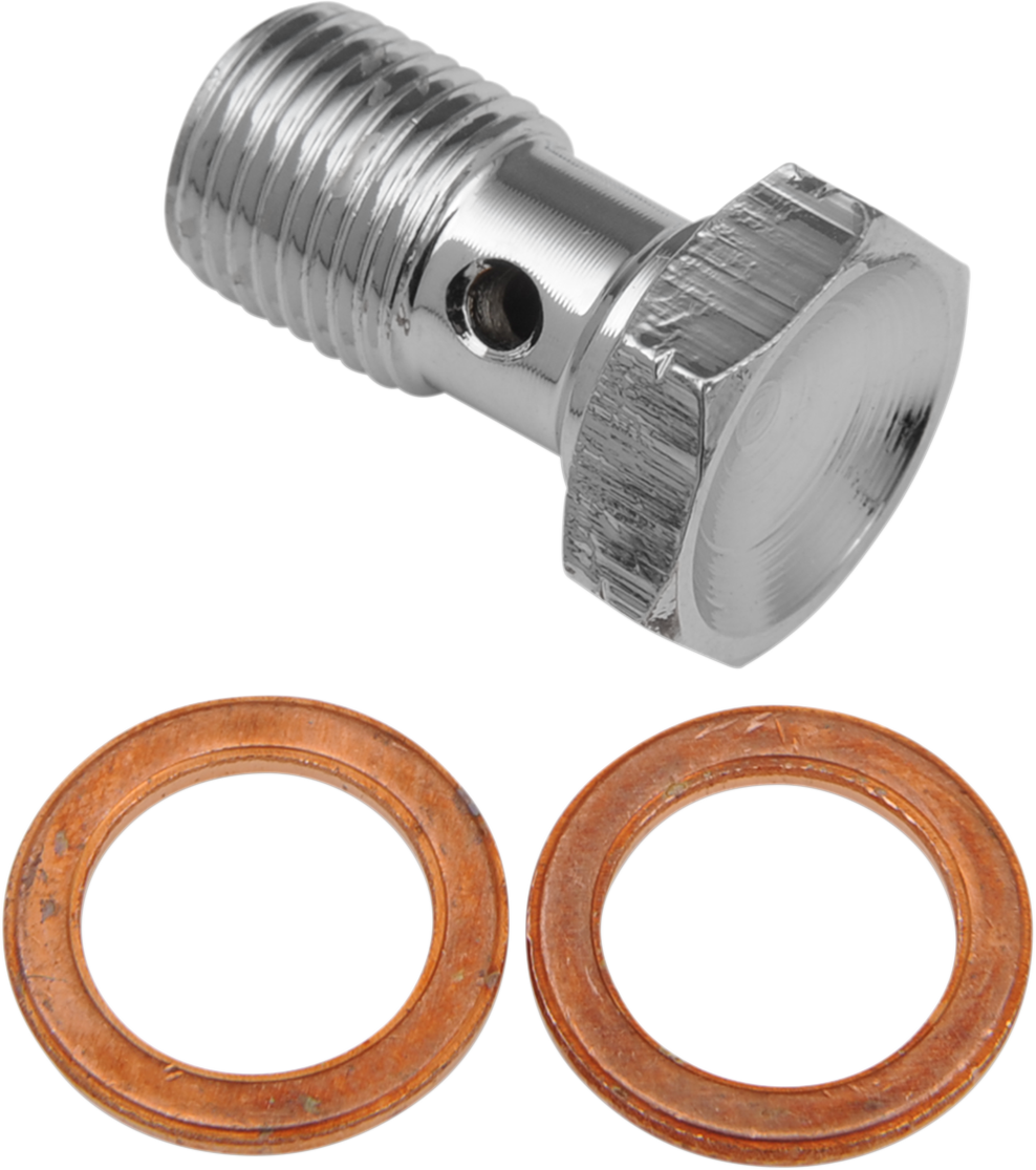 GOODRIDGE BANJO ADAPTERS/BOLTS SNGL BANJO SHORT CHROME