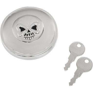 SCREW-IN LOCKING SKULL GAS CAPS FOR HARLEY-DAVIDSON