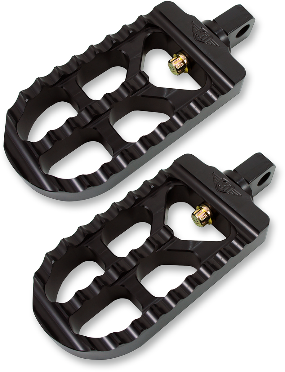 JOKER MACHINE ADJUSTABLE SERRATED BILLET FOOTPEGS AND SHIFTER PEG PEG ADJ SERRATED LONG BLK